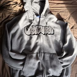 Large oversized empire zip-up