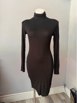 Missguided Black Turtleneck Dress Tall