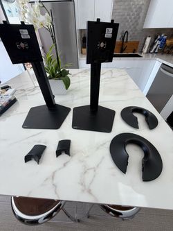 Computer stands pair of 2 monitors