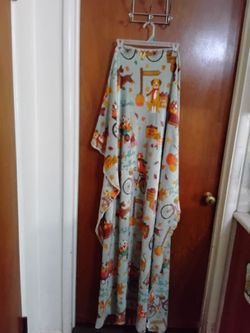 Fall Autumn Themed Fleece Throw Blanket