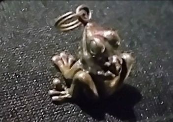 Sterling Silver Frog Charm Pendant