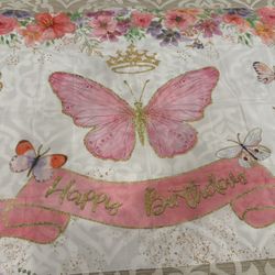 Butterfly Birthday Backdrop
