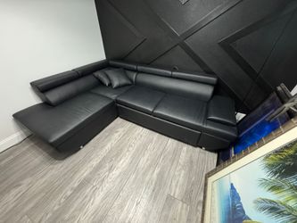 Leather Sleeper Sofa