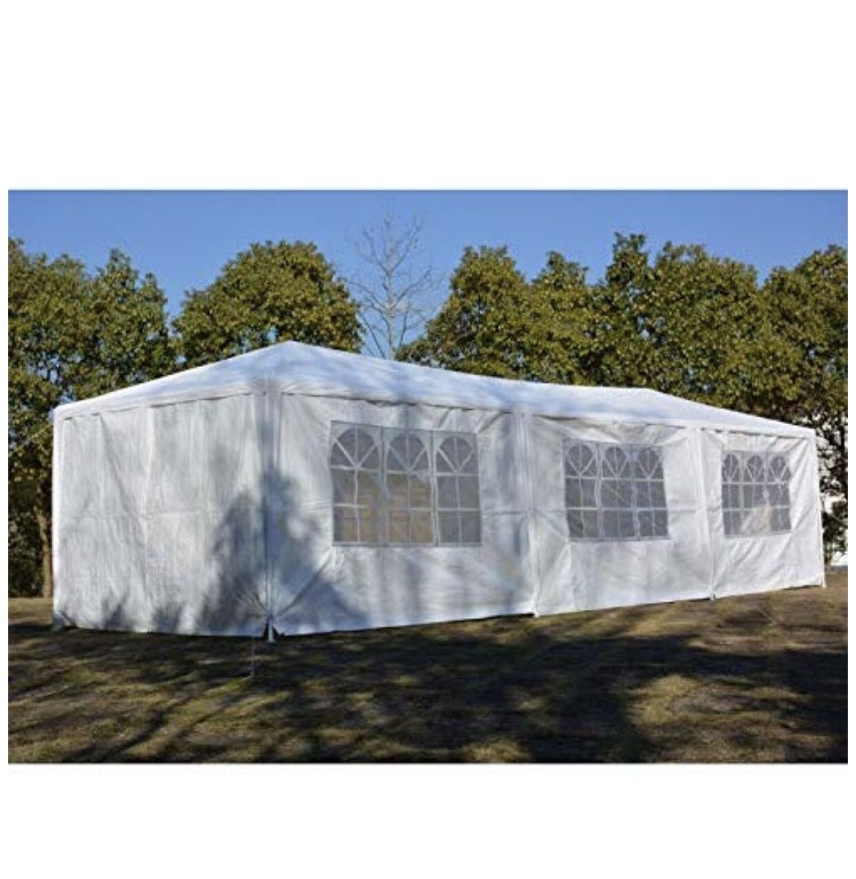 White wedding tent 10’x30’