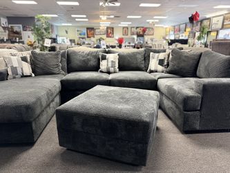 Wide Seating L- Shape Sectional With Extra Large Ottoman ❄️❄️