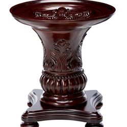 Cherry Table Base - Holds Round Tempered Glass Table Top