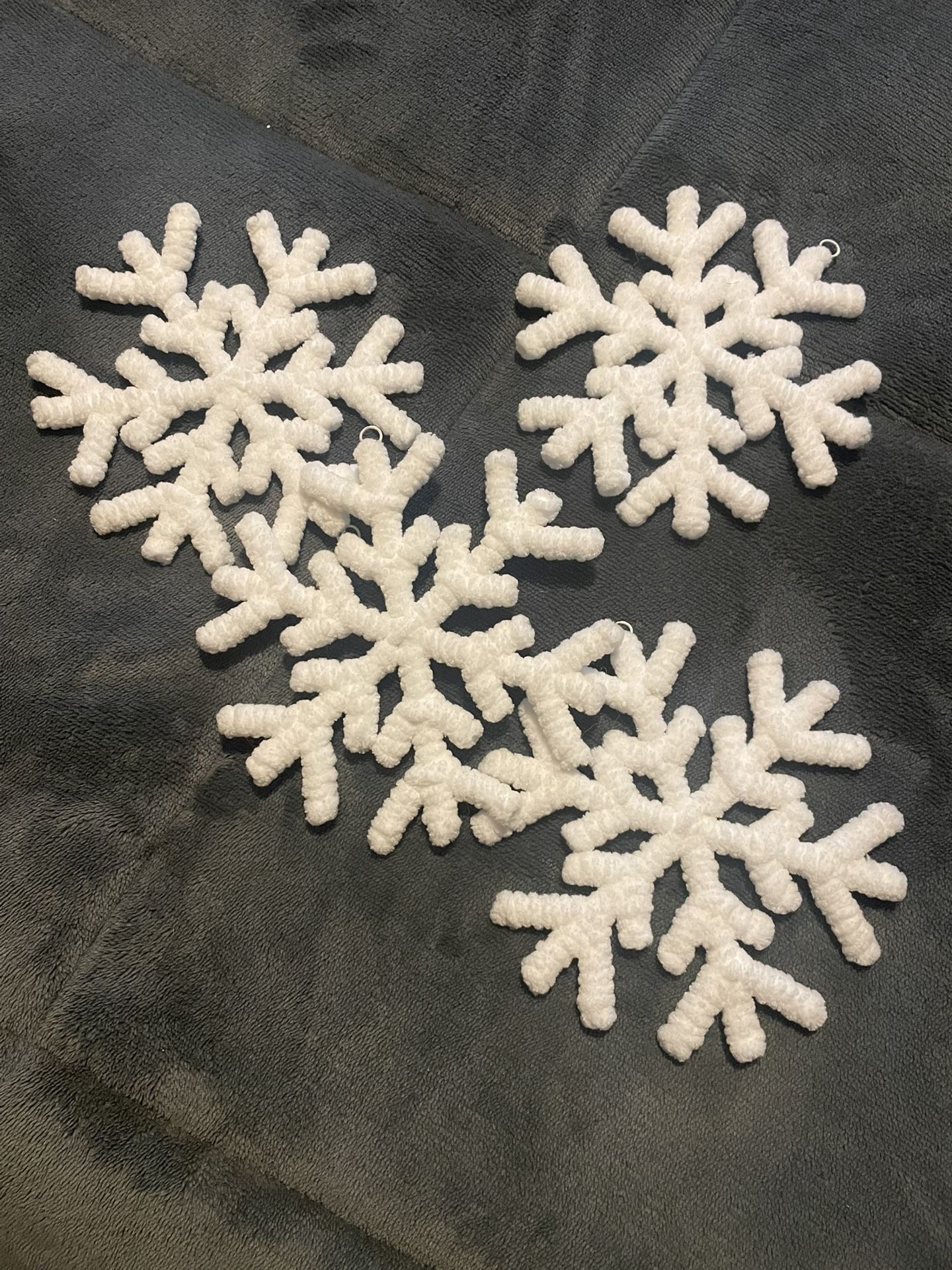 Christmas Snowflake Soft Ornaments Set Of 4 Porch Pickup