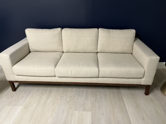 Joss & Main "Clayton" Square Arm Sofa – 83.5"W, Cream