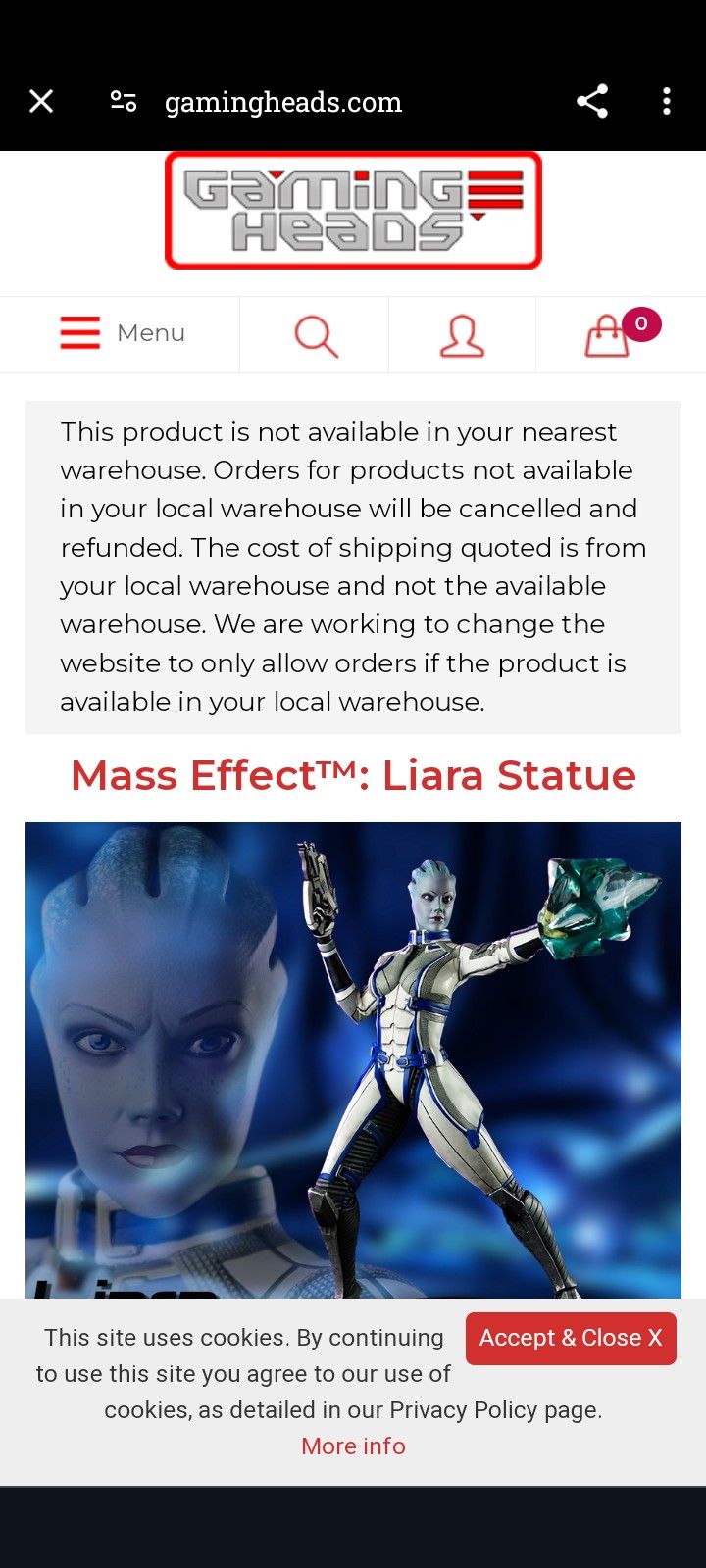 Rare Mass Effect Liars Statue