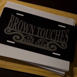 Laser Engraved Aluminum License Plate 