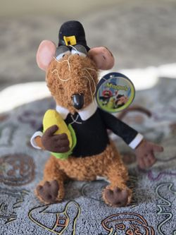 Ultra Rare Muppets Rizzo the Rat Pilgrim Thanksgiving Plush Toy NWT Jim Henson's