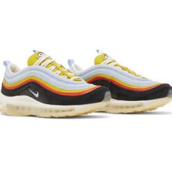 Nike Air Max 97 (GS) - Off Noir/Light Marine/Team Orange, Size 5Y Boys