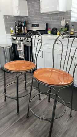 Wooden And Steel Stools