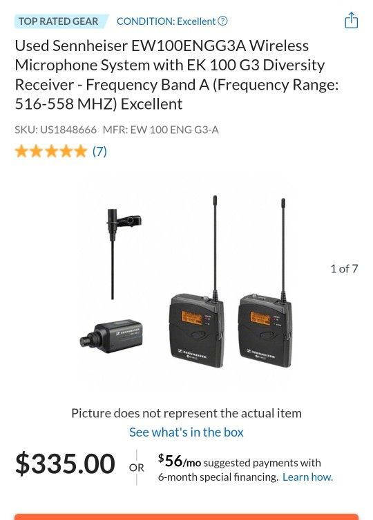 Sennheiser EW100ENGG3A Wireless Microphone System