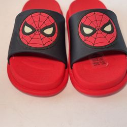 Kids Red & Black Spider Slide Sandals size 11- Marvel