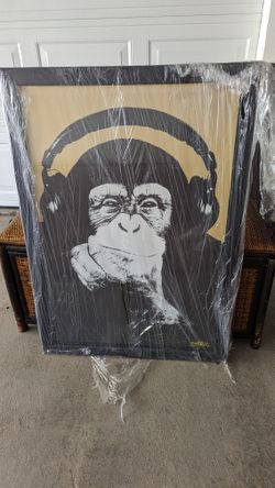 Modern Art - Monkey & Headphones