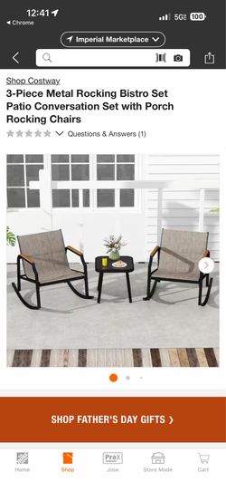 3 pieces rocking chair set. new