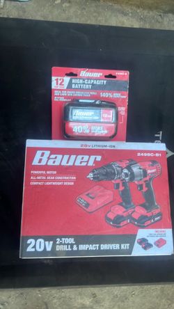 20V 2-TOOL DRILL & IMPACT DRIVER KIT / HIGH CAPACITY BATTERY