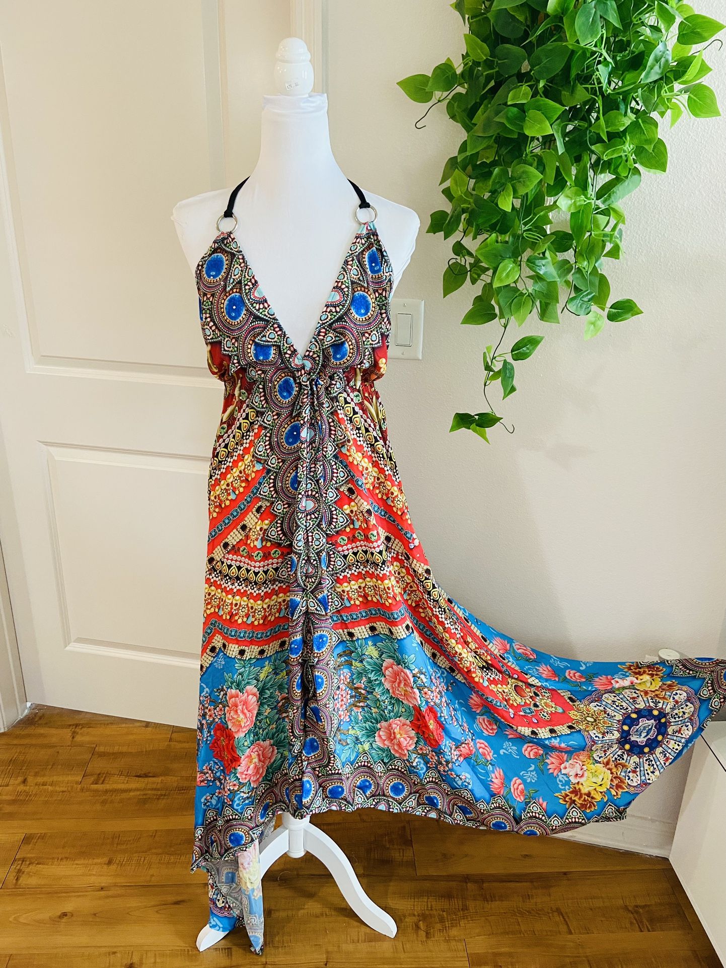 Women Ladies Boho Floral Maxi Dress Cocktail Party Evening Summer Beach Sundress