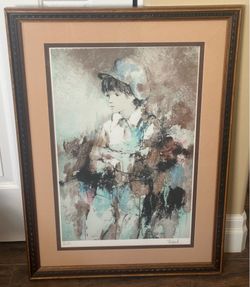Richard Shephard “Dutch Boy” Signed Artist Proof Lithograph 1983 Framed 32.5”