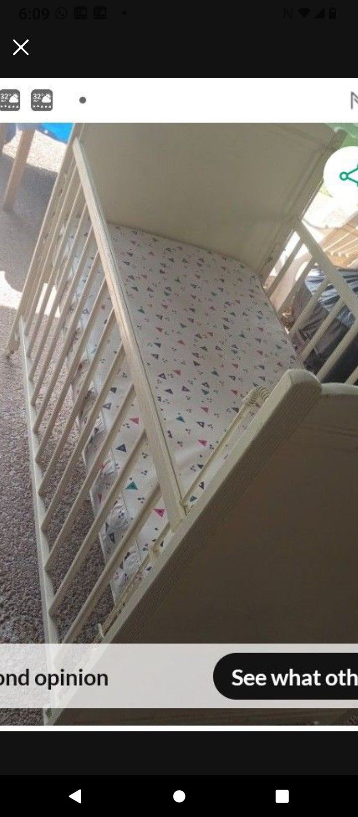 BABY CRIB  WITH  MATTRESS 