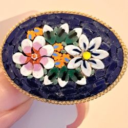 Vintage Italian Micromosaic Pin