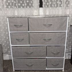 ✨ Minimalist Grey Fabric Dresser – 8-Drawer Sleek & Versatile Storage ✨