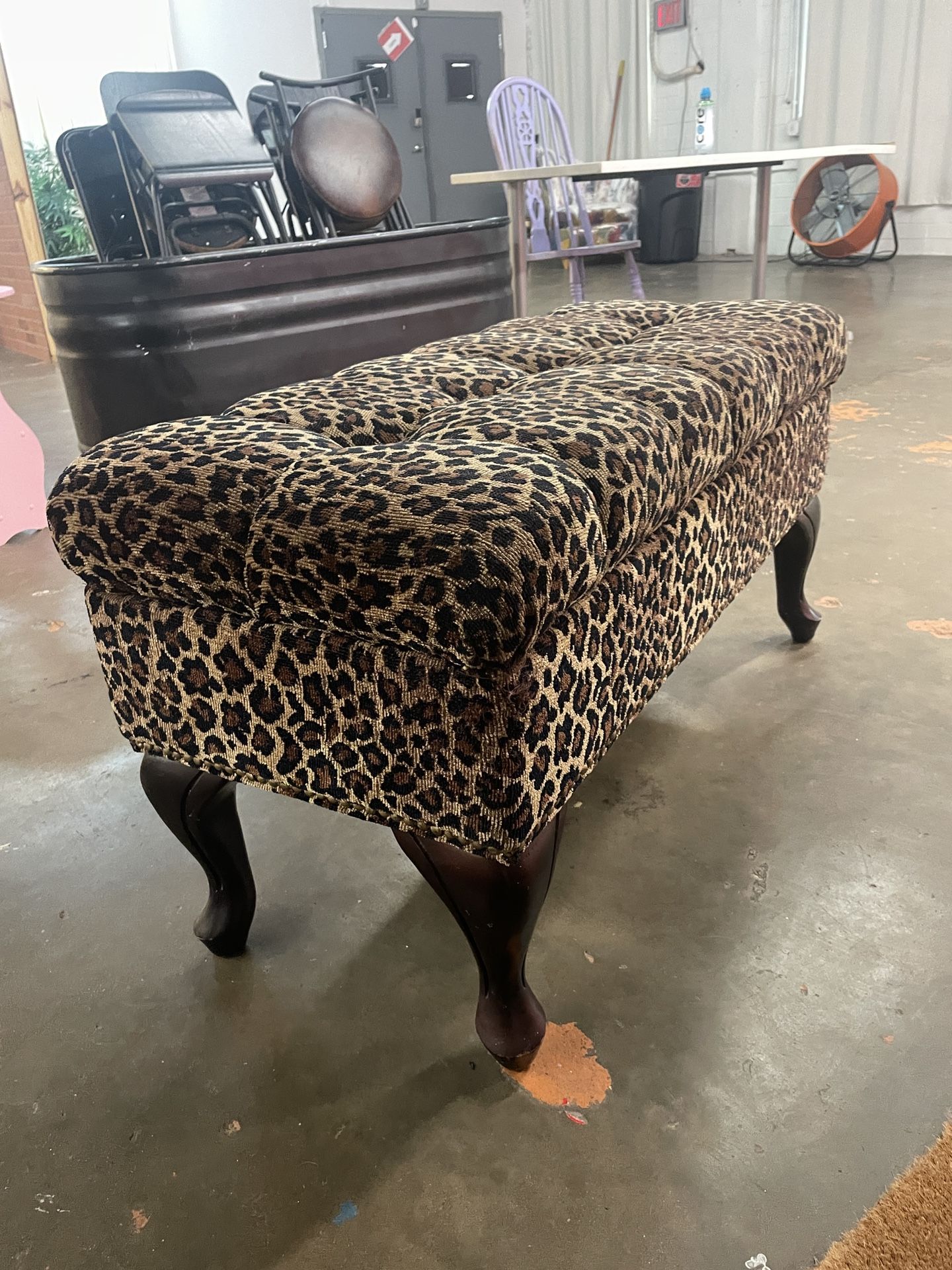 Leopard Ottoman Chair Bench