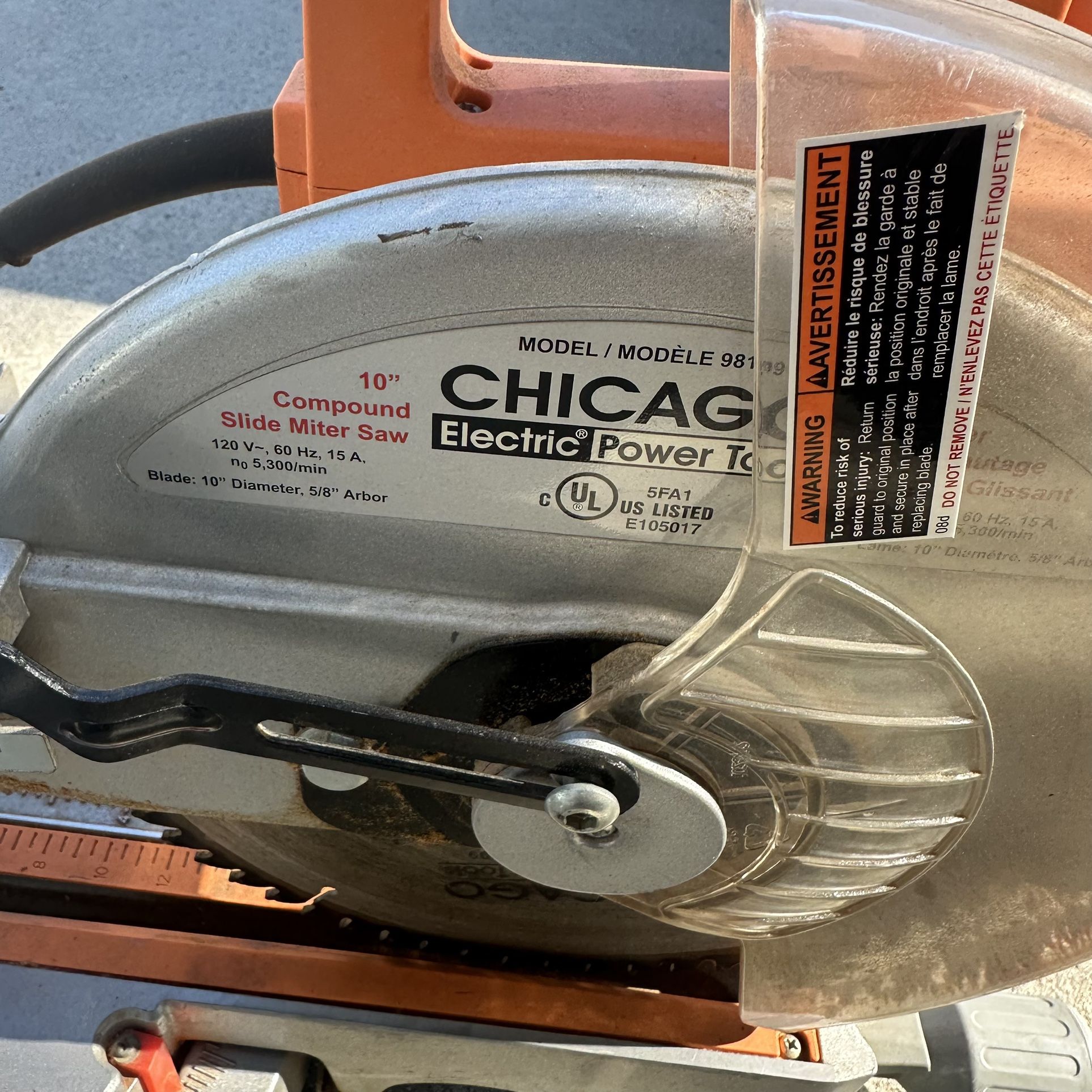 Chicago 10” Compound Slide miter Saw