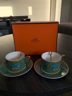Hermès Paris Porcelain Tea Cup Set