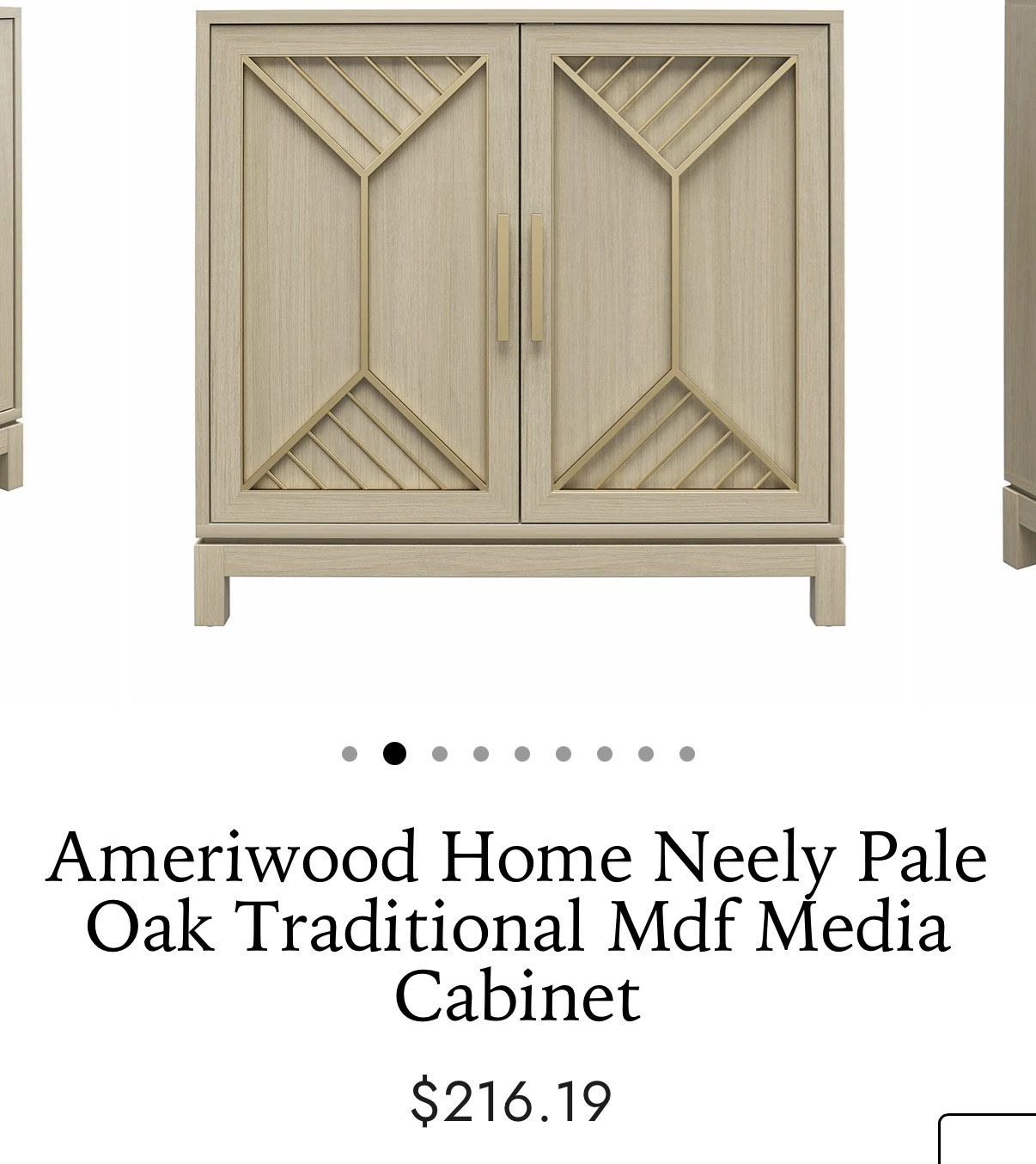 Ameriwood Home Neely Pale Oak Accent Cabinet - New in Box!