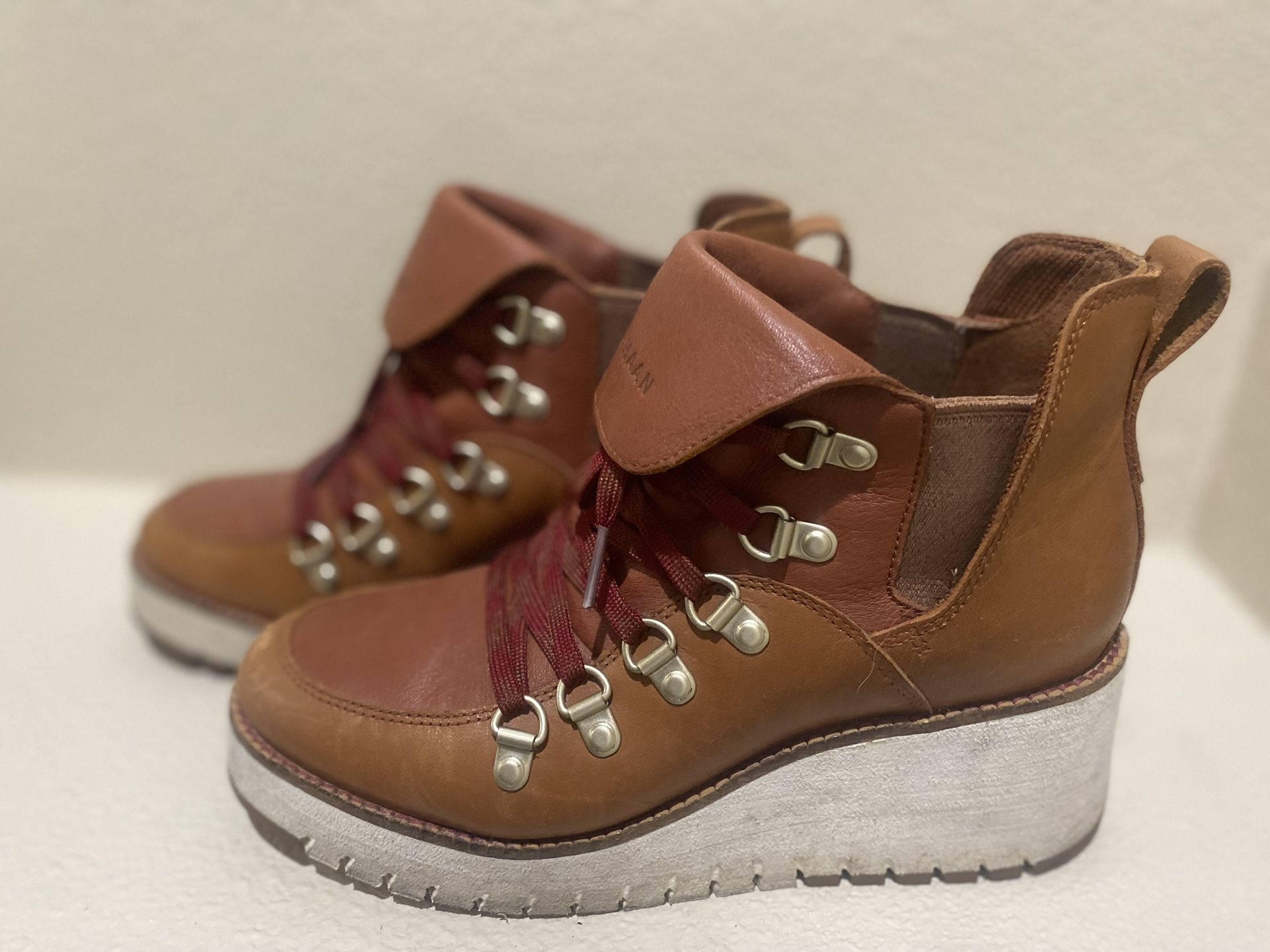 Cole Haan Zerogrand Wedge Boot Leather Wedge Shoes