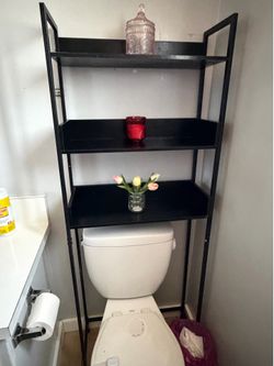 Over the toilet storage shelves bathroom
