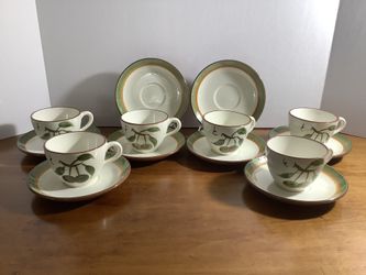 VINTAGE STANGL POTTERY “ ORCHARD SONG” CUPS & SAUCERS CIRCA 1930’s-1978 CLEARANCE SALE! $$$ SAVE $$$