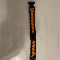 Paracord Bracelet (Orange And Black)