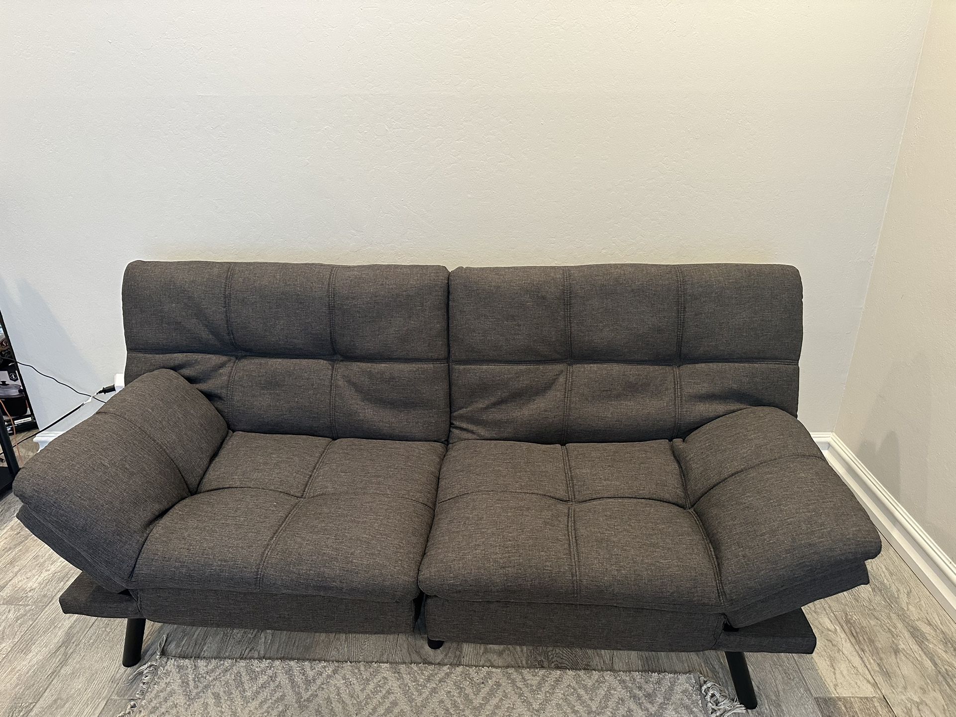 Gray Convertible Futon Sofa