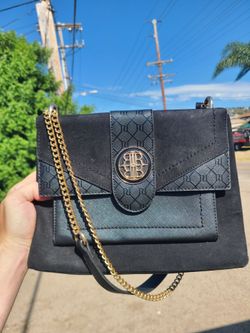 River Island Black Chain-Strap Shoulder Bag, Gold Medallion — Retails $50+, Asking $20