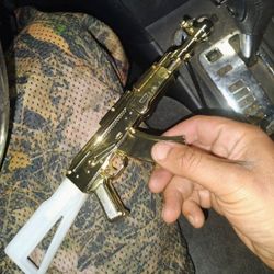 Golden Ak47 Lighter Dab Rig Nectar Collector Rechargeable  