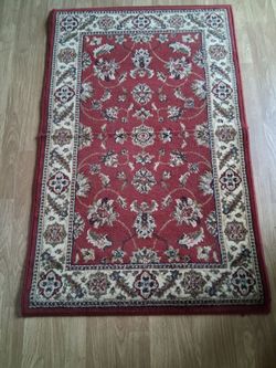 Rug just back from the cleaners! 4ft by 2.5 ft.