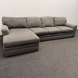 Living Spaces 2-piece Gray Sectional Couch - We Can Deliver And Setup