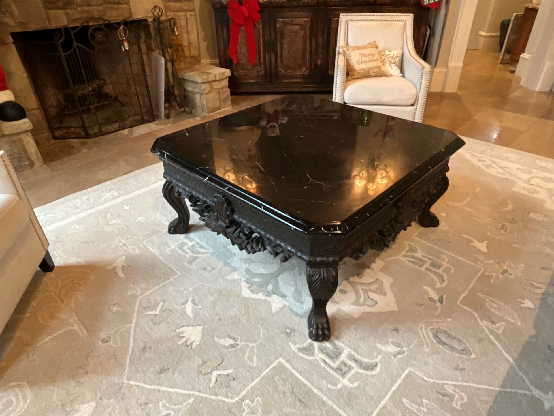 Marble Top 40 X 46 Coffee Table