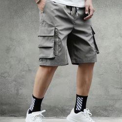 Men’s Regular-Fit Cargo Shorts Grey Size L