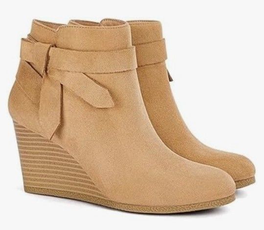 ZBY Women's Wedge Booties