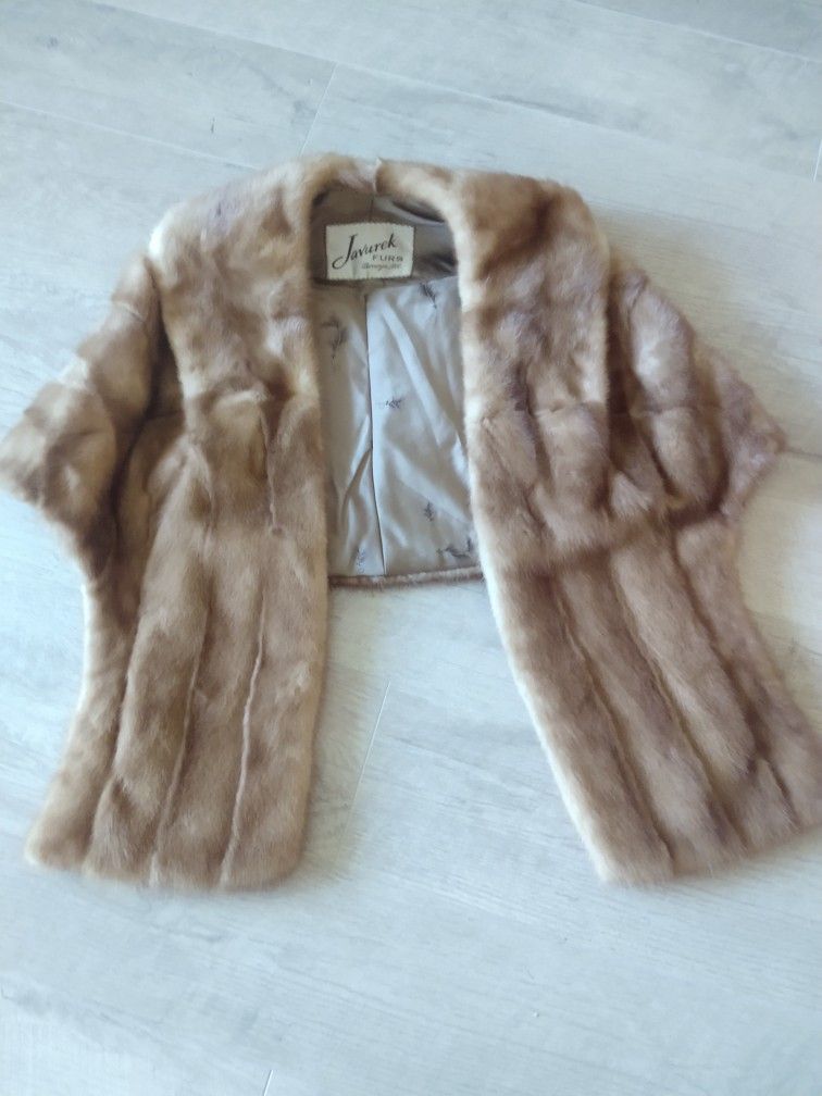 Authentic Mink Fur Shawl Vintage