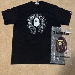 Black Chrome Hearts X Bape Tee 