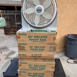 6 new Air King 20” deluxe pivot fan remote control asking $60 each