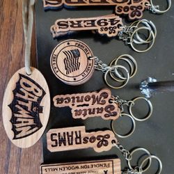 Custom Hardwood Keychains