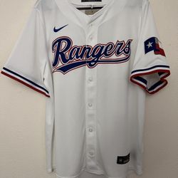 Texas Rangers Large Limited White Jersey Nike Mens Mlb Baseball New 