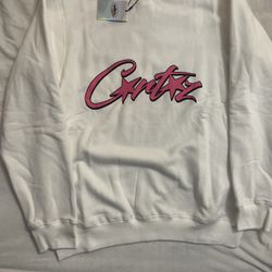 White/pink Cortiez Long Sleeve Size L