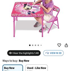 Minnie Mouse Table &chair 